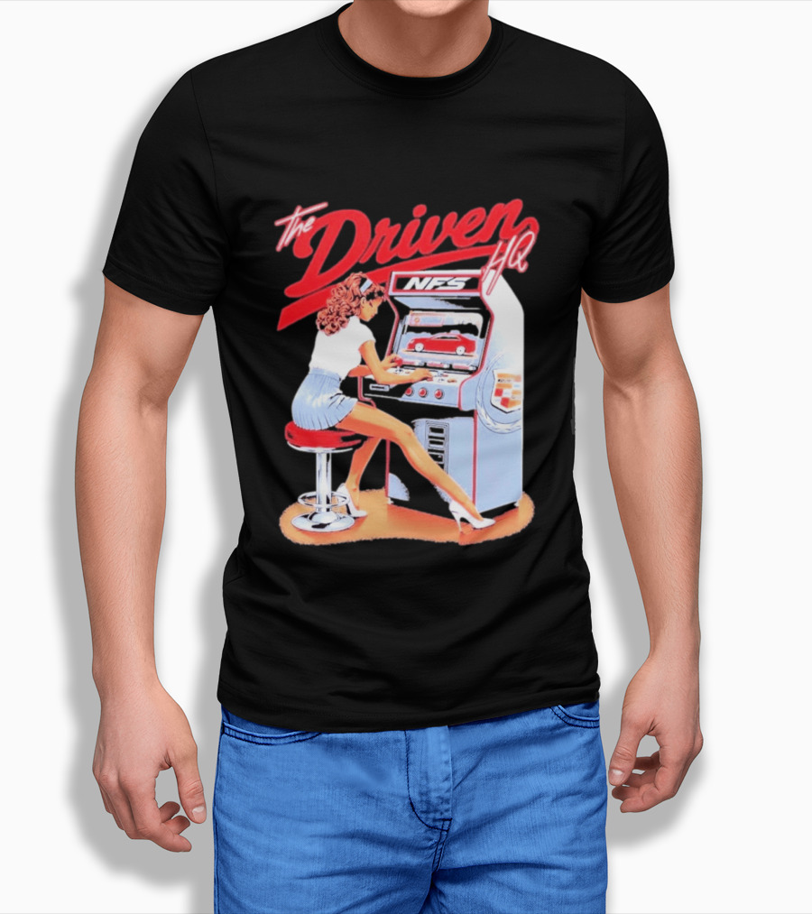 The Driven HQ NFS Arcade Gaming Girl Retro Pin Up T-Shirt