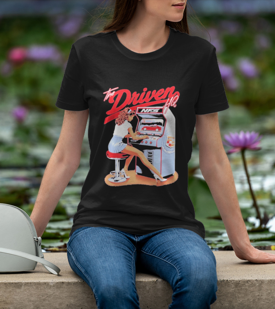 The Driven HQ NFS Arcade Gaming Girl Retro Pin Up T-Shirt