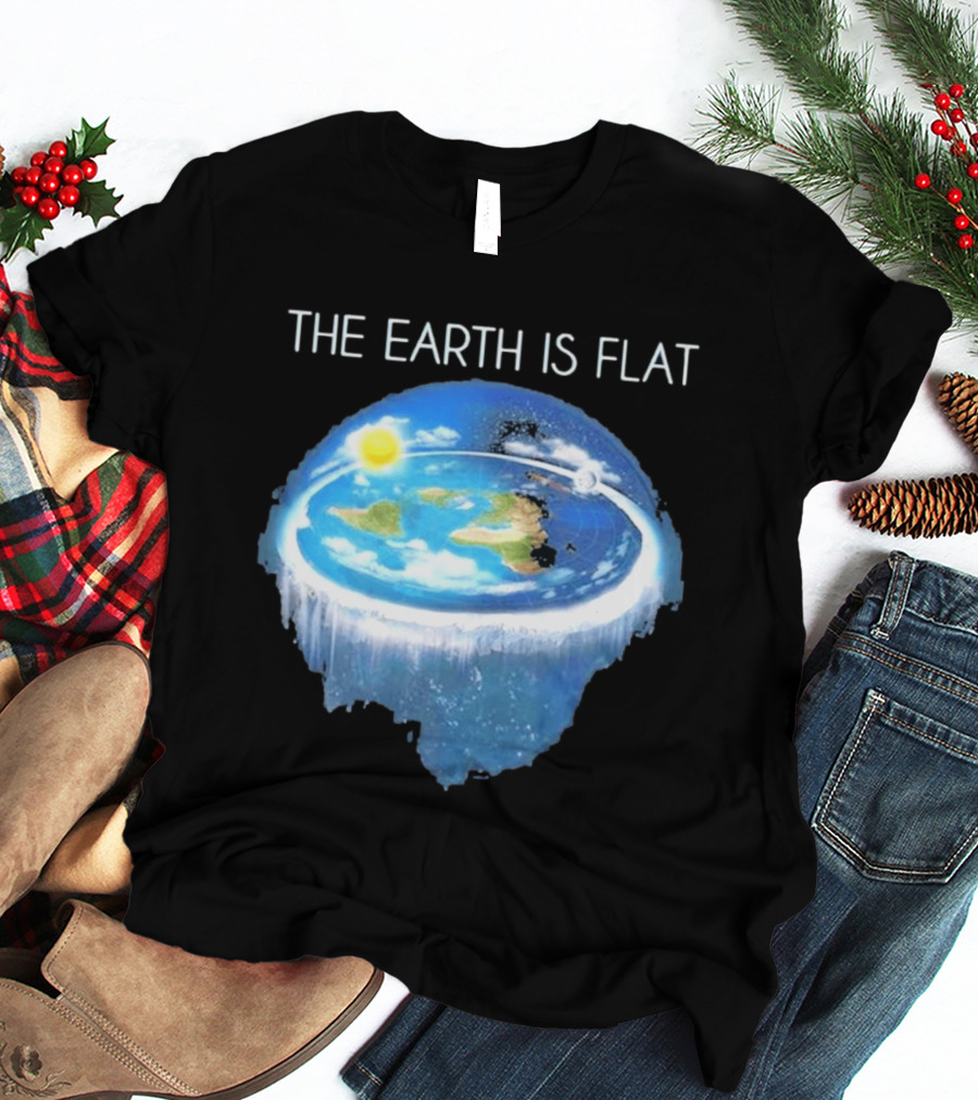 The Earth Is Flat Map Model Firmament Dome Sun Moon Sheol T-Shirt