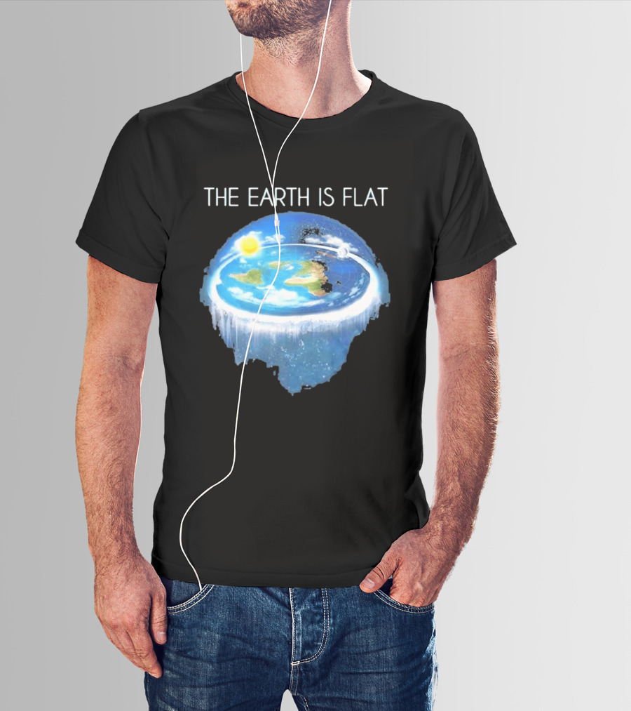 The Earth Is Flat Map Model Firmament Dome Sun Moon Sheol T-Shirt