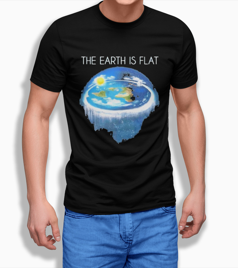 The Earth Is Flat Map Model Firmament Dome Sun Moon Sheol T-Shirt