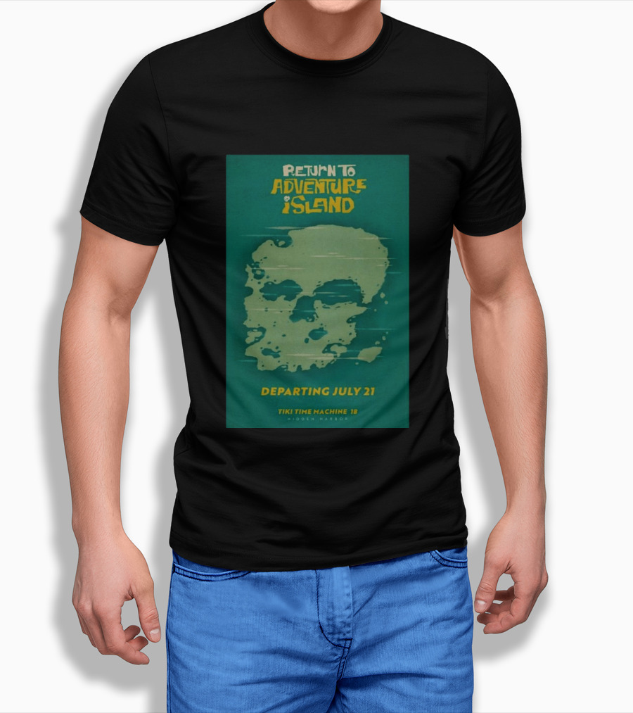 Return To Adventure Island Tiki Time Machine 18 Departing July 21 Hidden Harbor T-Shirt