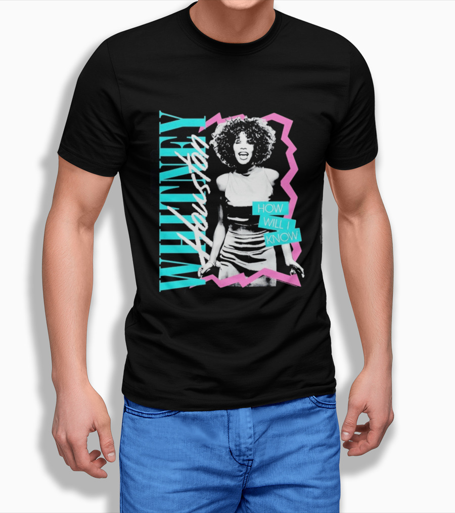 Whitney Houston How Will I Know Vintage Style Music Icon Retro 80s Fashion T-Shirt