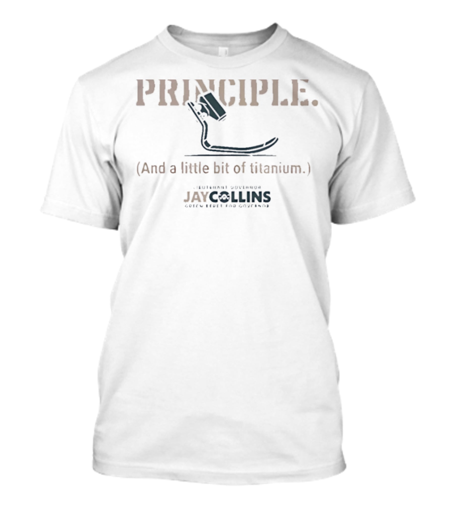 Jay Collins Lieutenant Governor Stands On Principle Green Beret Titanium Courage T-Shirt