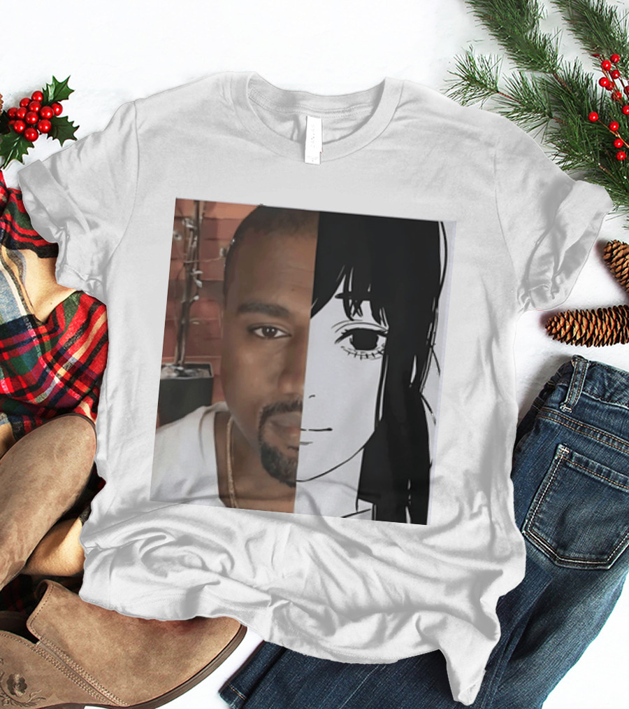 Kanye West Anime Crossover Split Face T-Shirt