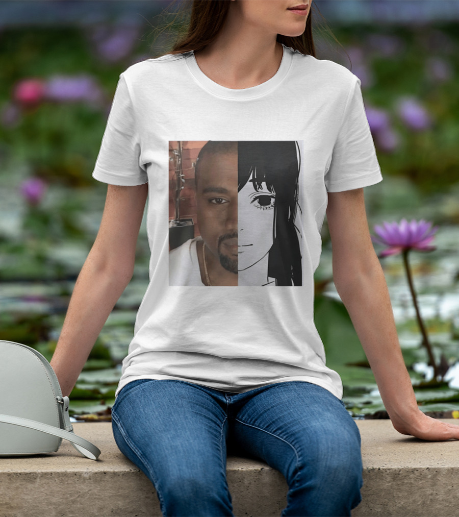 Kanye West Anime Crossover Split Face T-Shirt