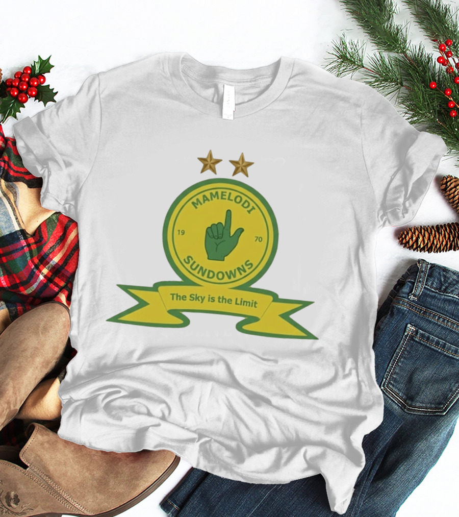 Mamelodi Sundowns 1970 The Sky Is The Limit Logo Two Stars T-Shirt