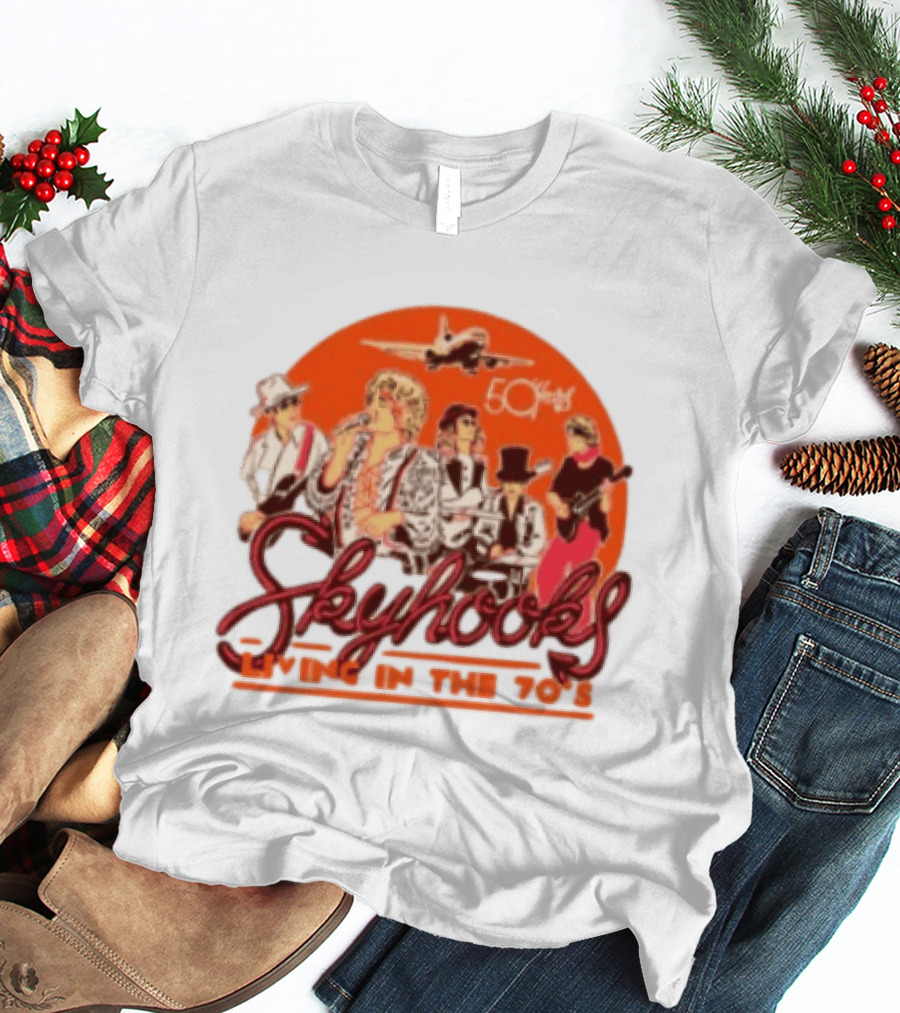Skyhooks Living In The 70's 50th Anniversary Warner Music Store T-Shirt