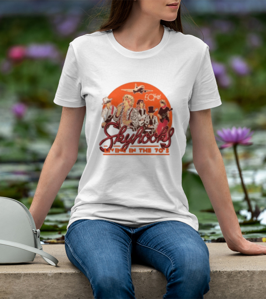 Skyhooks Living In The 70's 50th Anniversary Warner Music Store T-Shirt