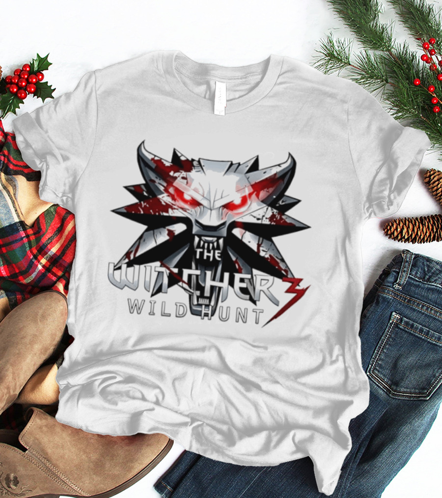 Geralt Of Rivia The Witcher 3 Wild Hunt Blood Wolf Iconic Mask T-Shirt