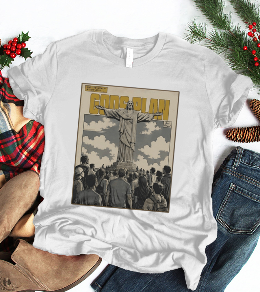 Gods Plan Jesus Christ And The World Stood Still Retro Comic T-Shirt