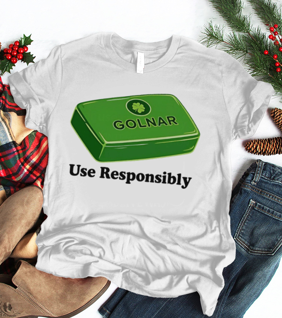 Golnar Green Bar Use Responsibly Shamrock T-Shirt