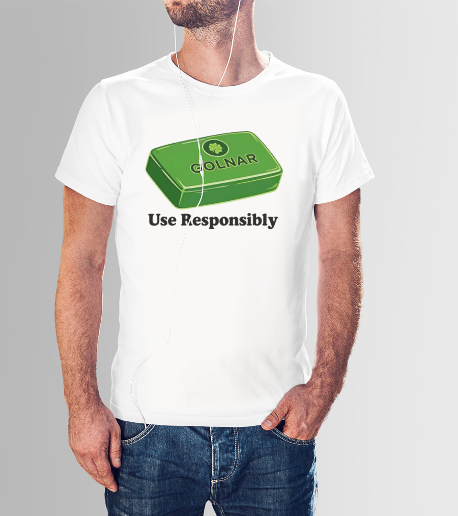 Golnar Green Bar Use Responsibly Shamrock T-Shirt