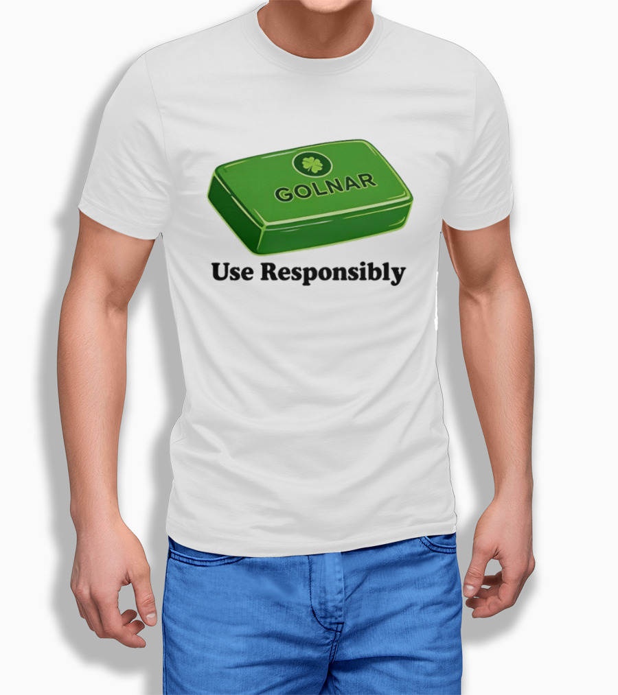 Golnar Green Bar Use Responsibly Shamrock T-Shirt
