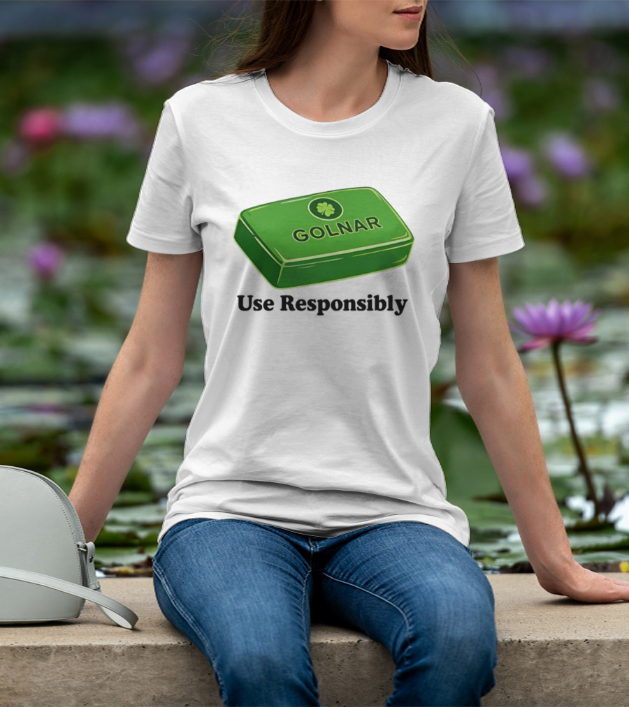Golnar Green Bar Use Responsibly Shamrock T-Shirt