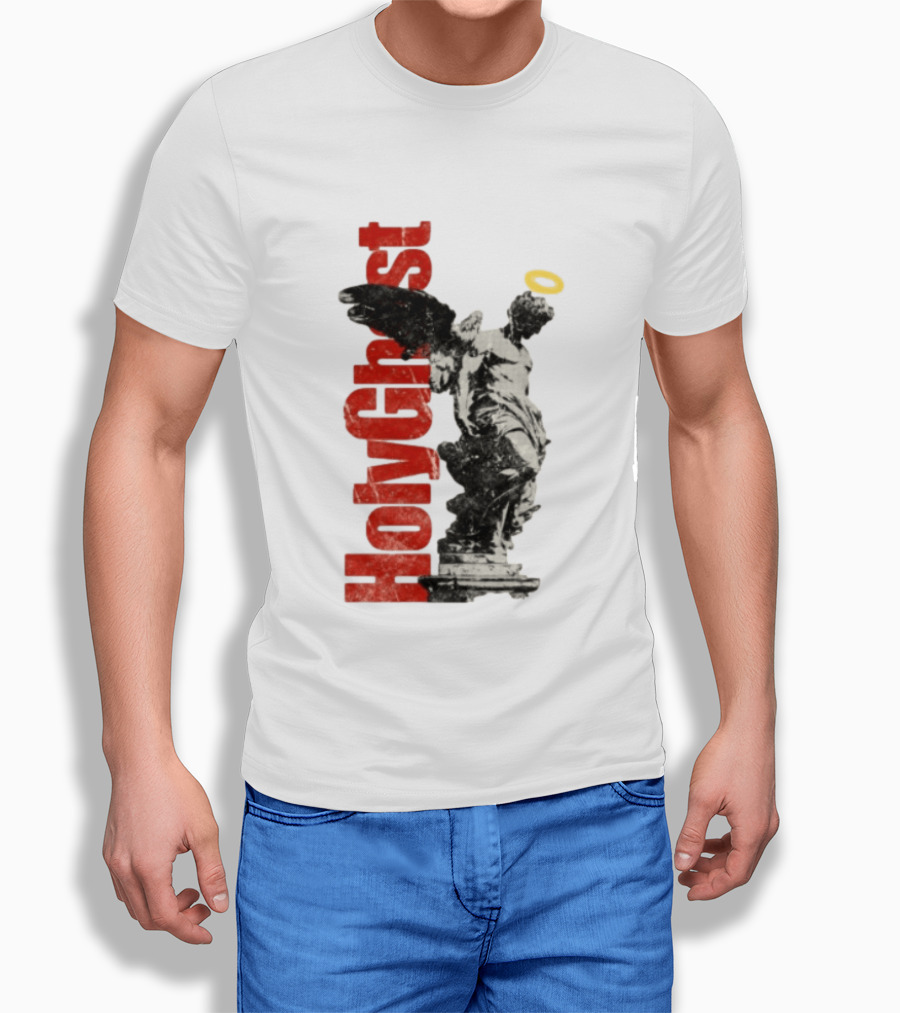 Holy Ghost Halo Statue Winged Angel T-Shirt