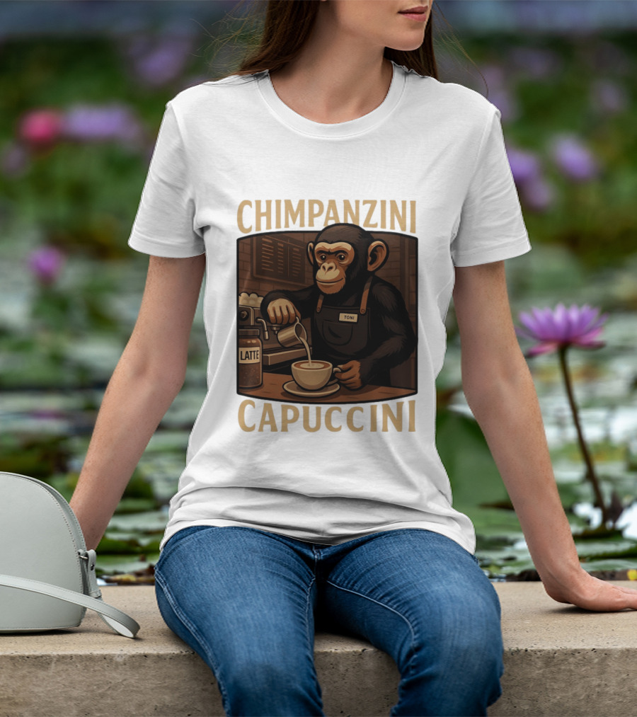 Chimpanzini Capuccini Latte Barista Chimp 'Toni T-Shirt
