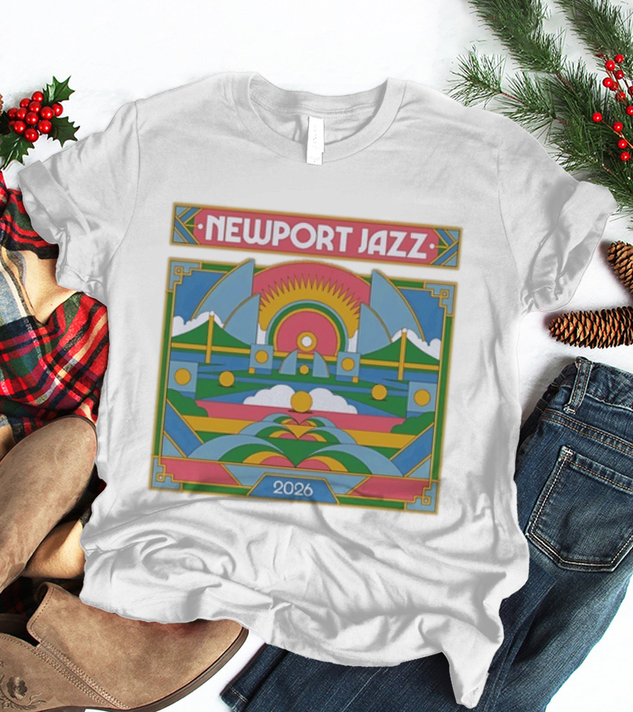 Newport Jazz Festival 2026 Retro Art Deco T-Shirt
