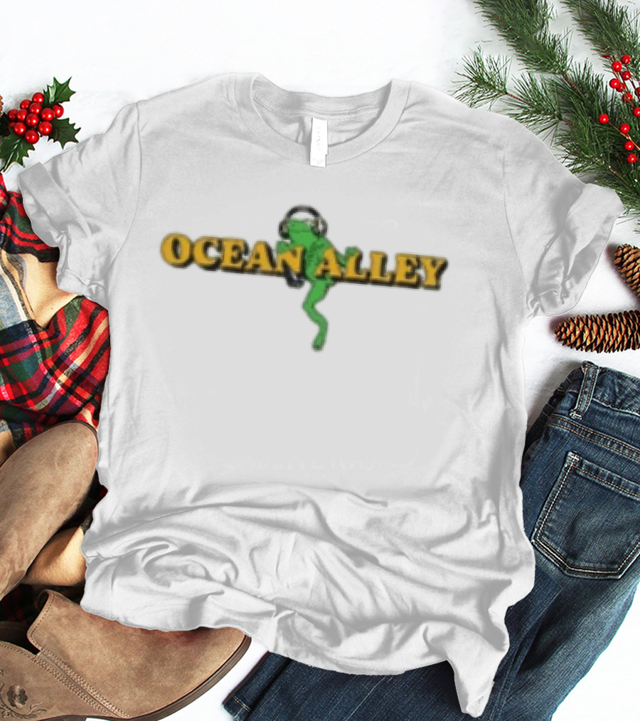 Ocean Alley Frog Headphones Band Longsleeve White T-Shirt