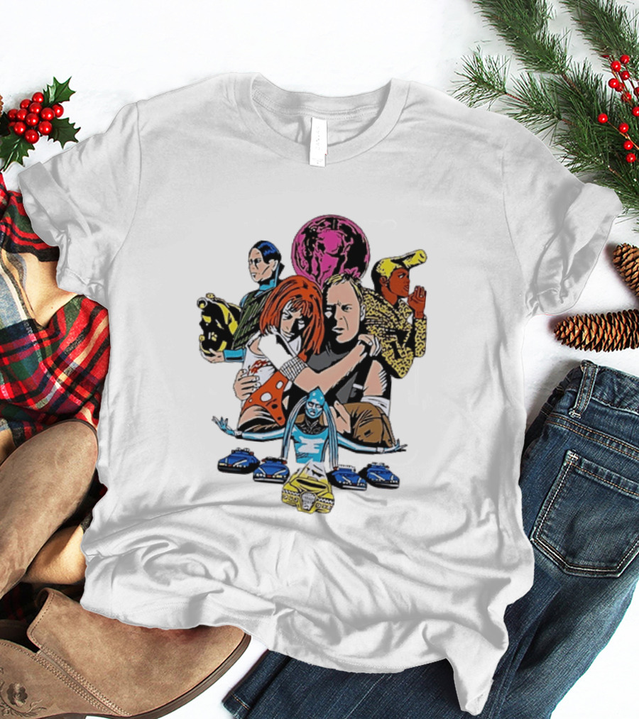 The Fifth Element Movie Characters Leeloo Korben Zorg Diva Plavalaguna Ruby Rhod Sci Fi Adventure T-Shirt