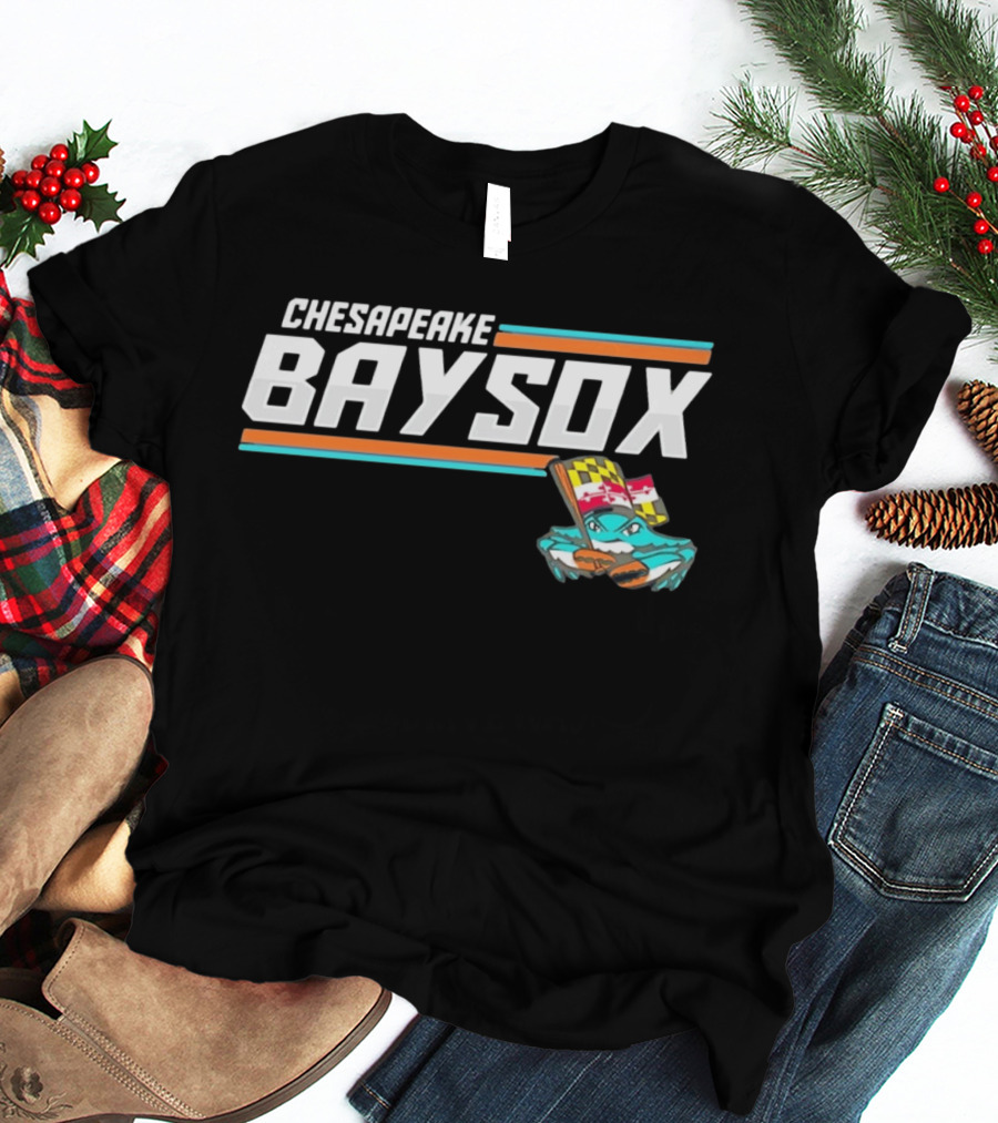 Chesapeake Baysox Maryland Crab Mascot Icon With Baseball Bat T-Shirt