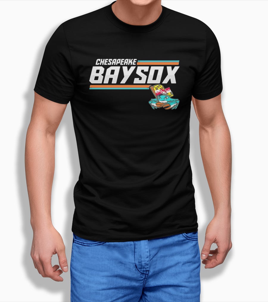 Chesapeake Baysox Maryland Crab Mascot Icon With Baseball Bat T-Shirt