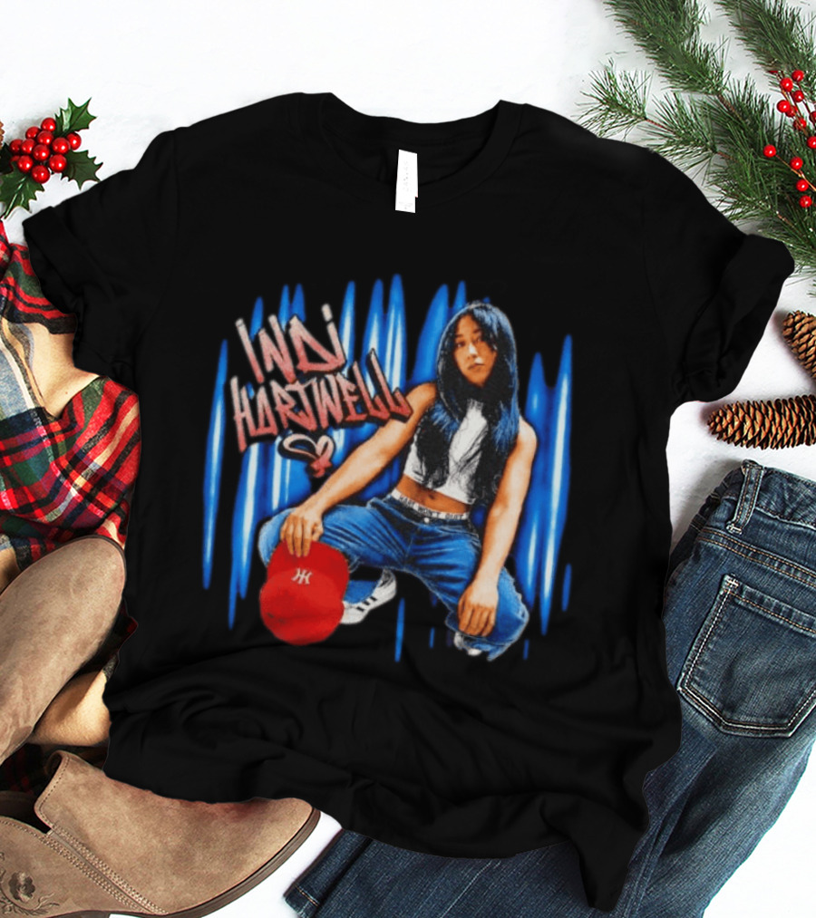 Indi Hartwell WWE NXT Graffiti Style Red Cap Blue Jeans T-Shirt