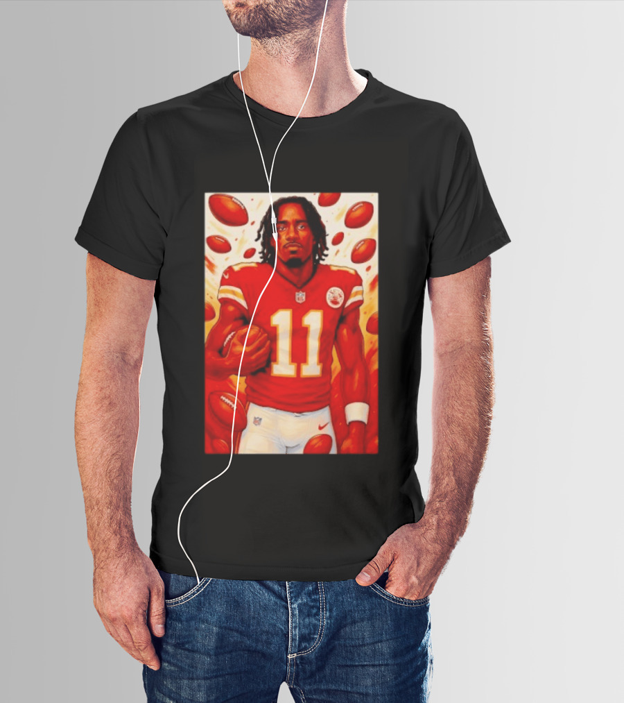 Jalen Royals Kansas City Chiefs Number 11 Football Player With Team Logo And Jersey T-Shirt