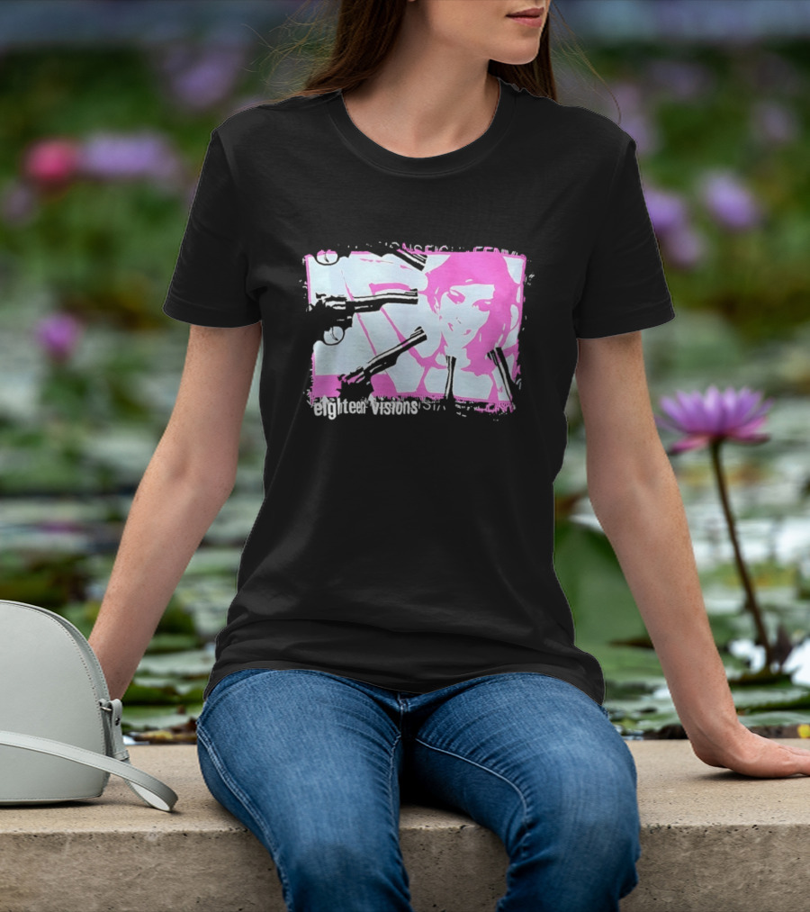 Eighteen Visions Pink Gun Metalcore Band T-Shirt