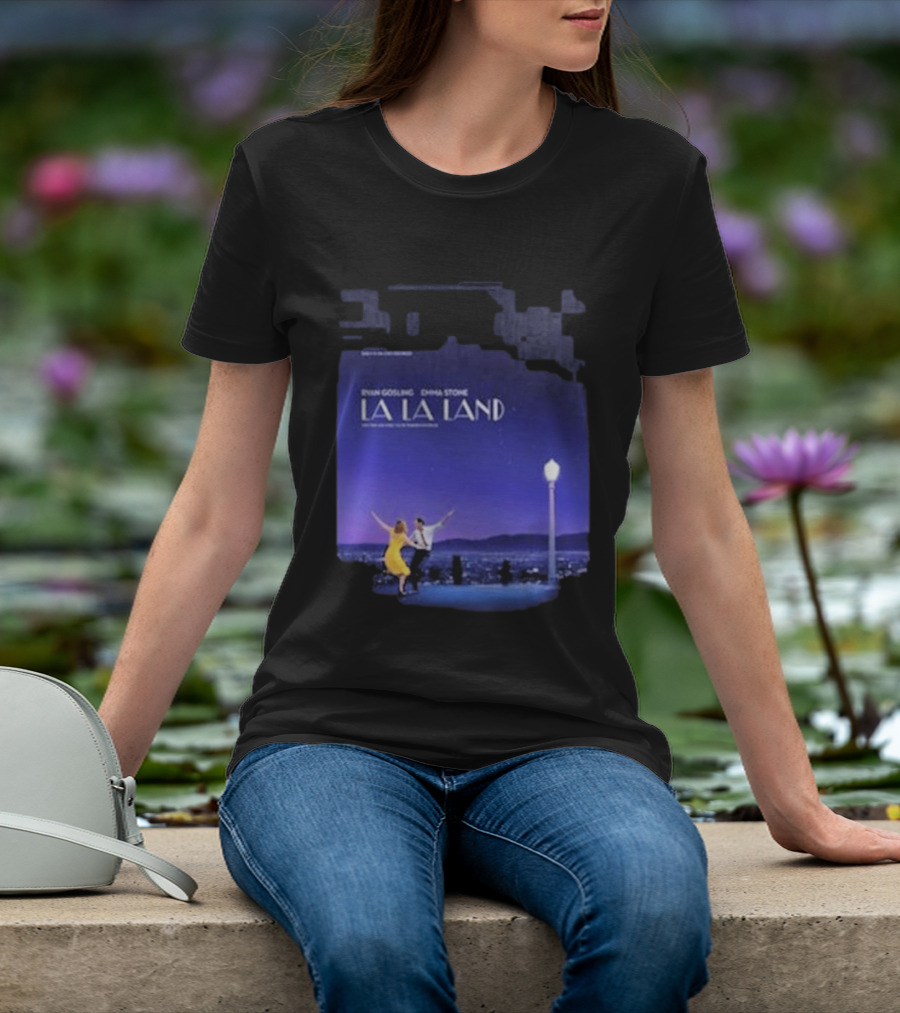 Ryan Gosling Emma Stone La La Land City Dance Under Streetlight 10th Anniversary T-Shirt