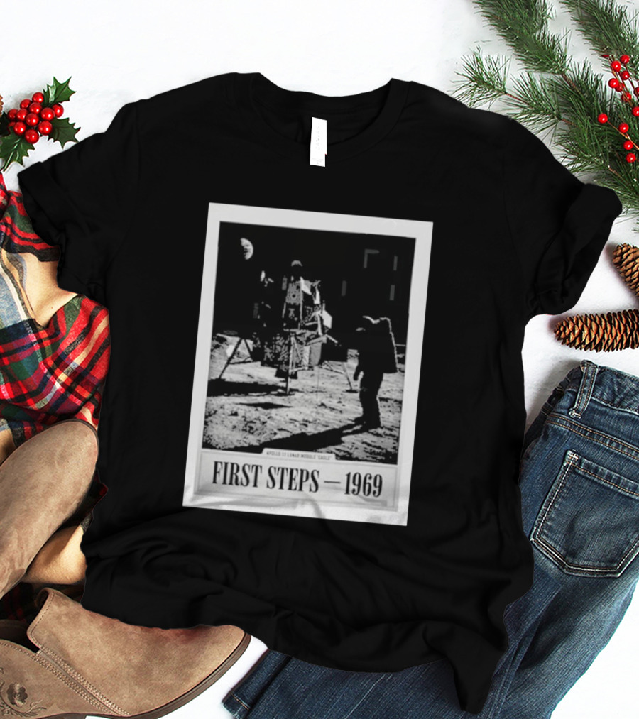 First Steps 1969 Apollo 11 Lunar Module Eagle Moon Landing Astronaut T-Shirt