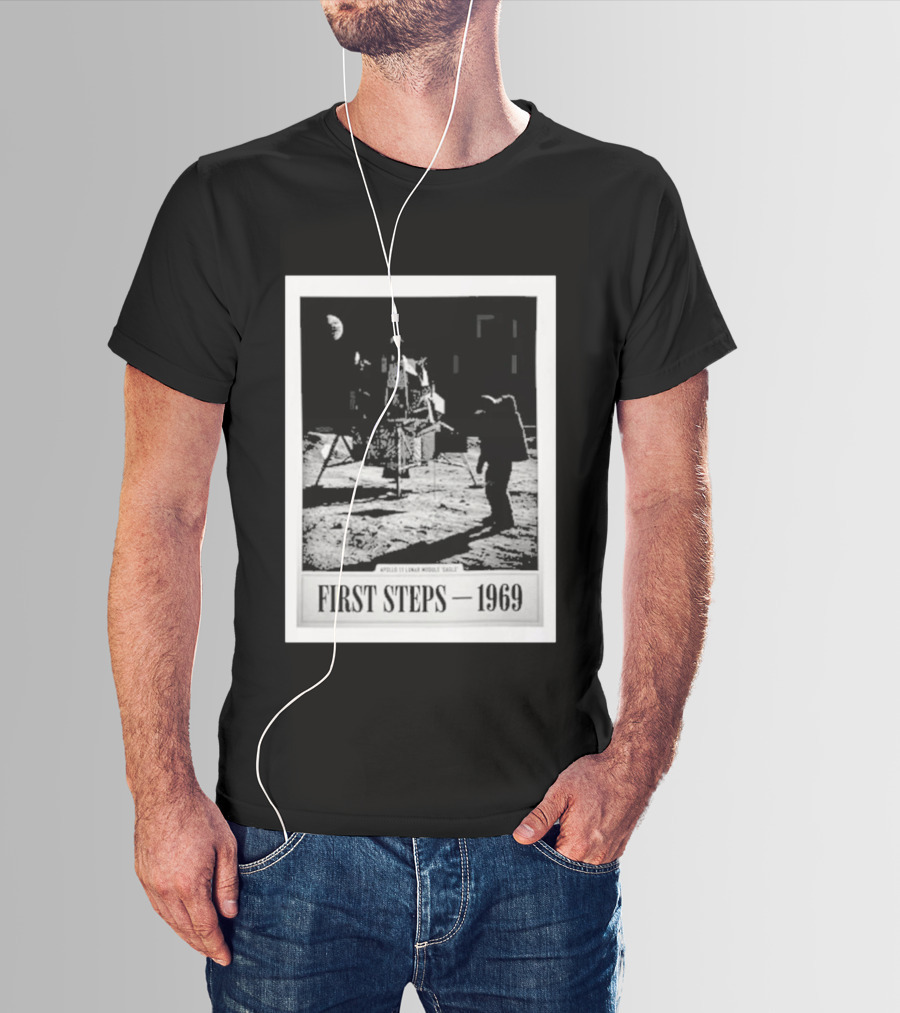 First Steps 1969 Apollo 11 Lunar Module Eagle Moon Landing Astronaut T-Shirt