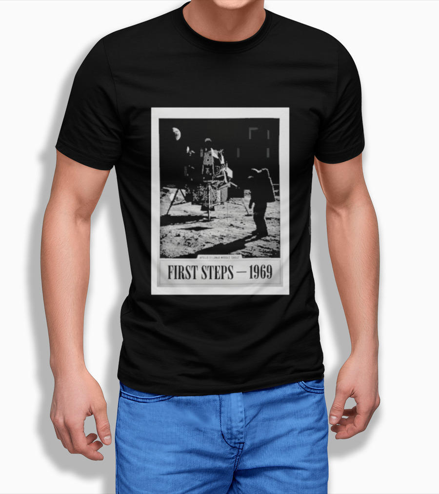 First Steps 1969 Apollo 11 Lunar Module Eagle Moon Landing Astronaut T-Shirt