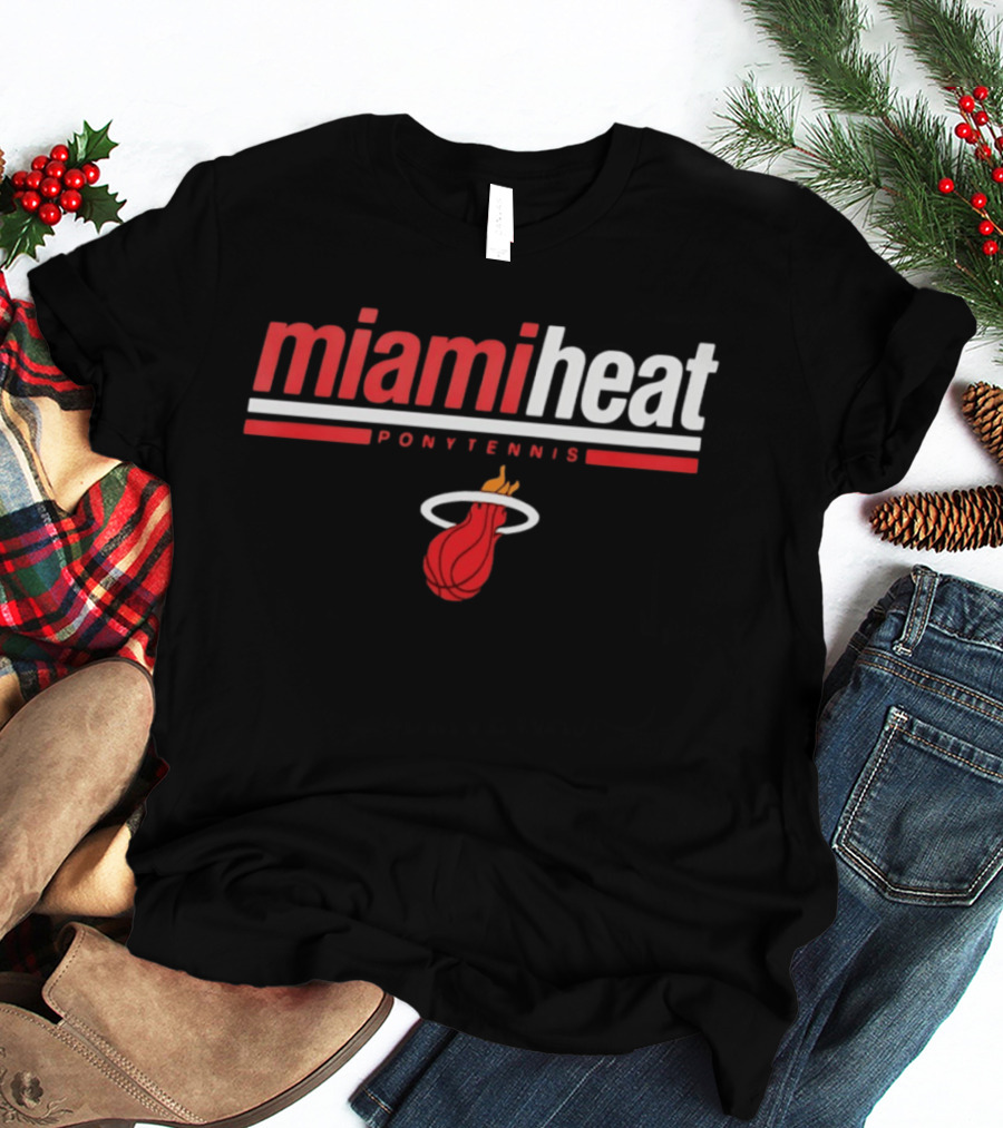 Miami Heat Pony Tennis NBA Basketball T-Shirt