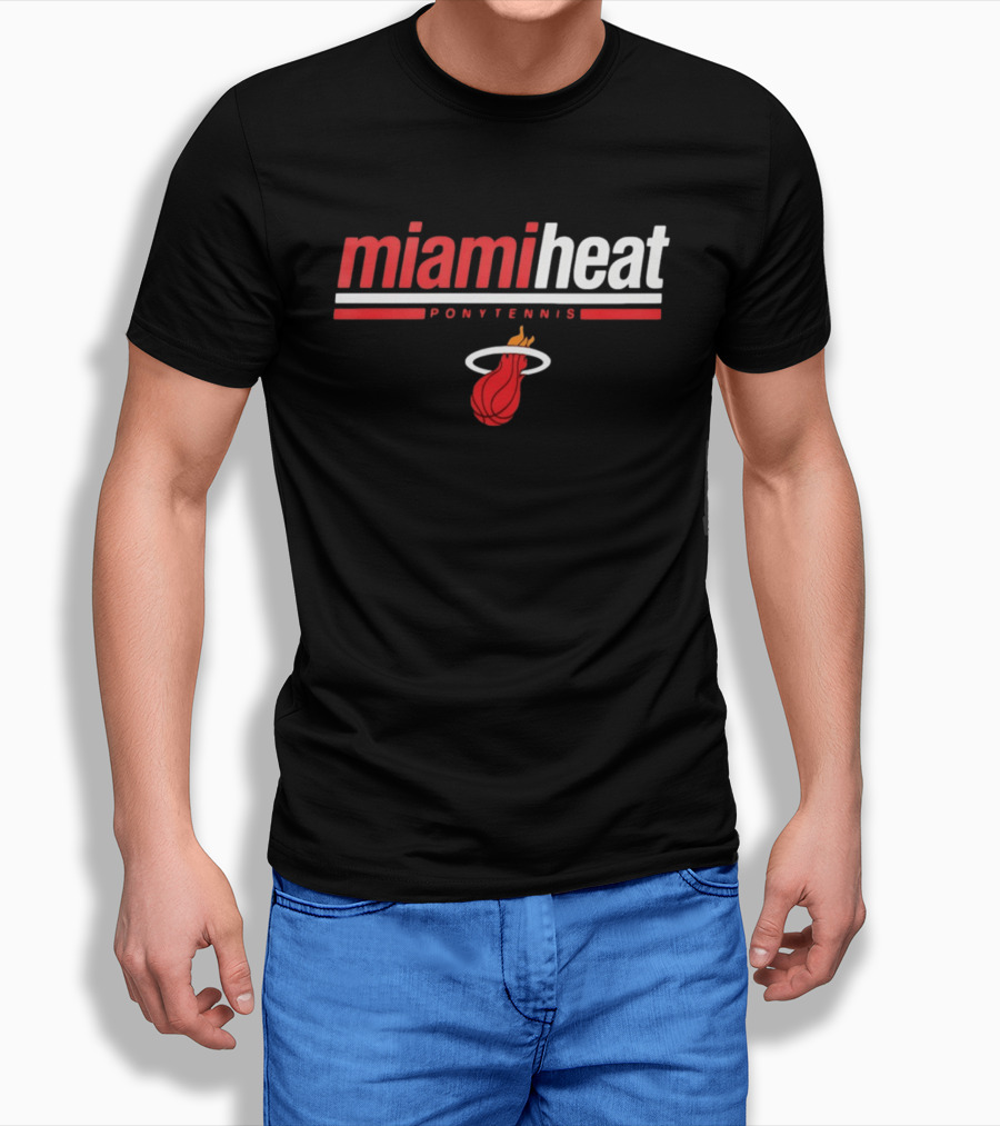 Miami Heat Pony Tennis NBA Basketball T-Shirt