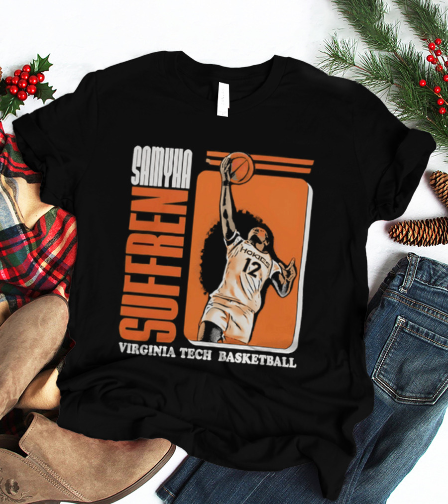 Samyha Suffren Virginia Tech Basketball Number 12 Jersey T-Shirt