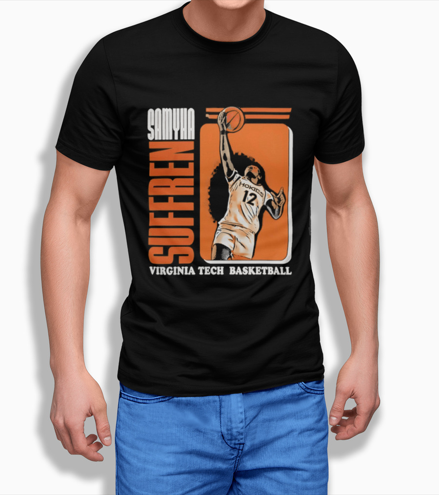 Samyha Suffren Virginia Tech Basketball Number 12 Jersey T-Shirt