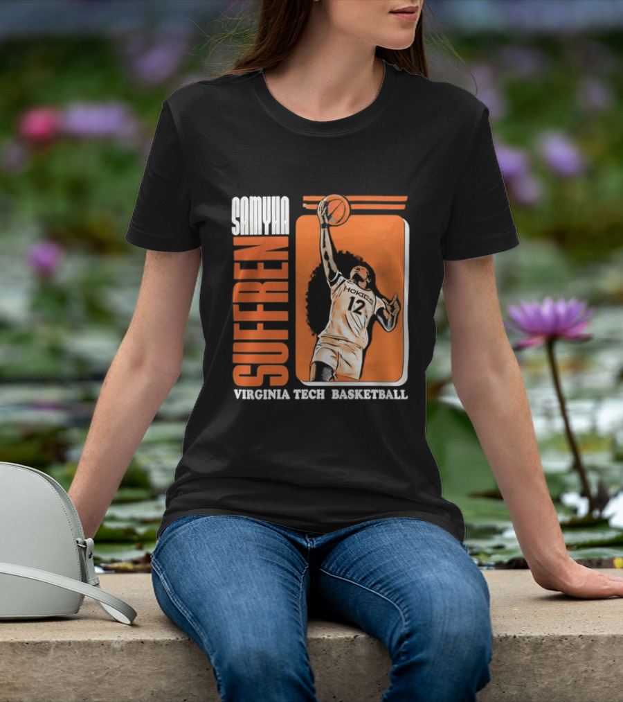 Samyha Suffren Virginia Tech Basketball Number 12 Jersey T-Shirt