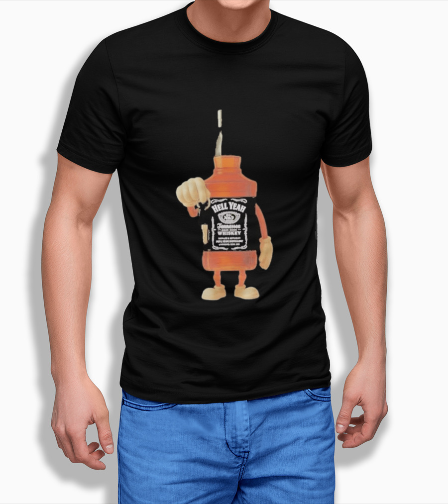 Hell Yeah Tennessee Whiskey Bottle Figure With Car Key T-Shirt