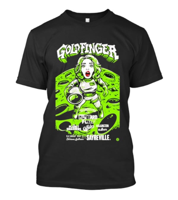 Goldfinger Mustard Plug The Planet Smashers Catbite Millington Skanksgiving Sayreville Alien Space Scene T-Shirt