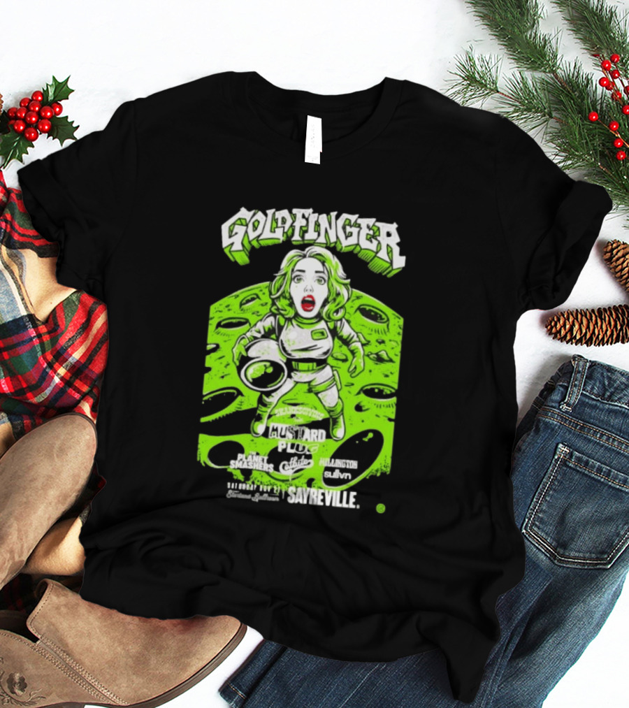 Goldfinger Mustard Plug The Planet Smashers Catbite Millington Skanksgiving Sayreville Alien Space Scene T-Shirt