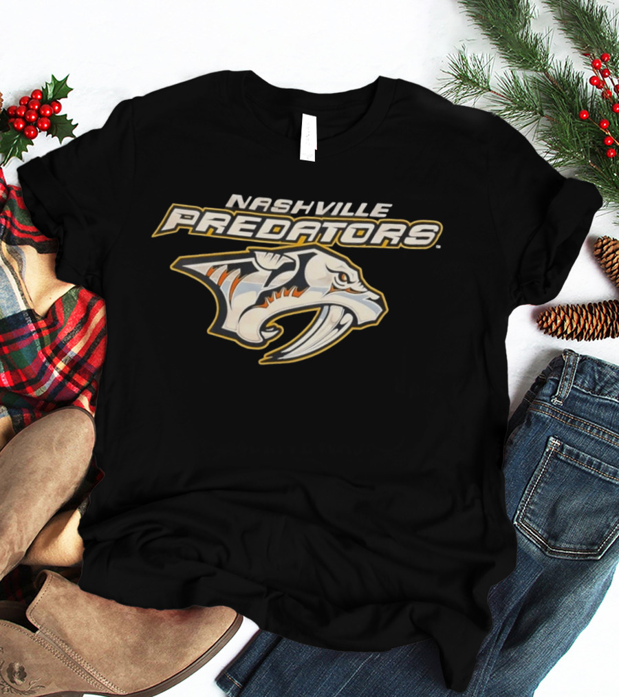 Nashville Predators Hockey Team Logo Official Merchandise T-Shirt