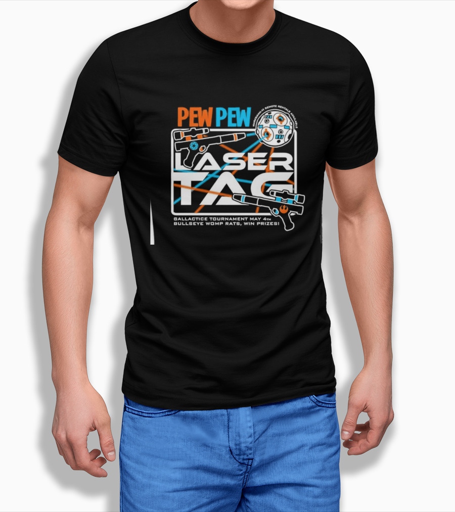 Pew Pew Laser Tag Galactic Tournament May 4th Bullseye Womp Rats Win Prizes T-Shirt