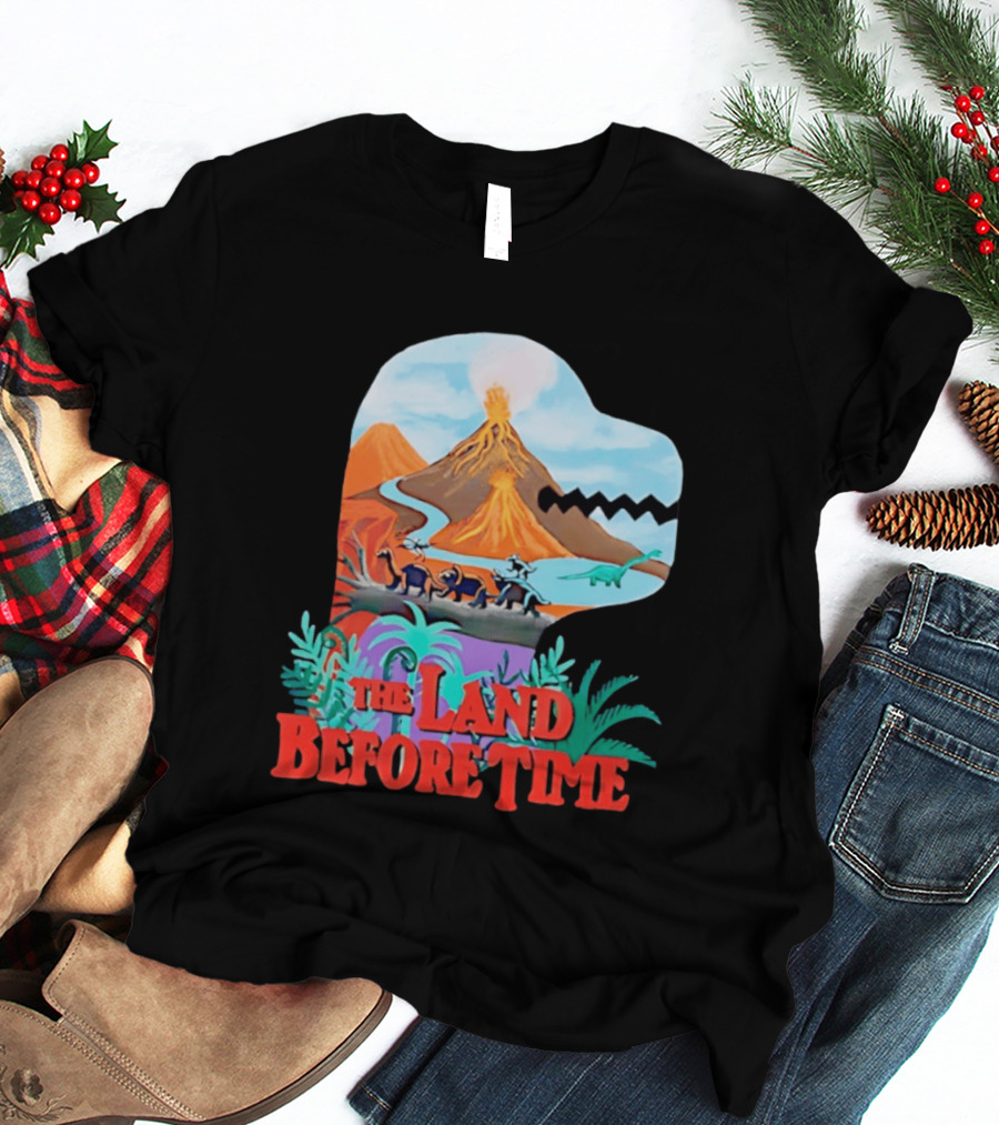 The Land Before Time Dinosaur Volcano Landscape T-Shirt