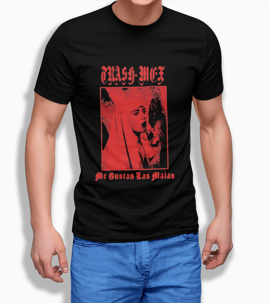 Trash Mex Me Gustan Las Malas Nun Iconic Red Nun T-Shirt