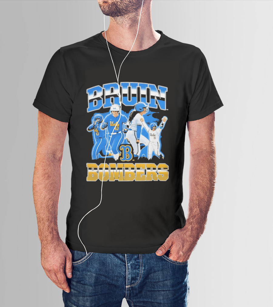 UCLA Bruin Bombers Softball Players Collage T-Shirt