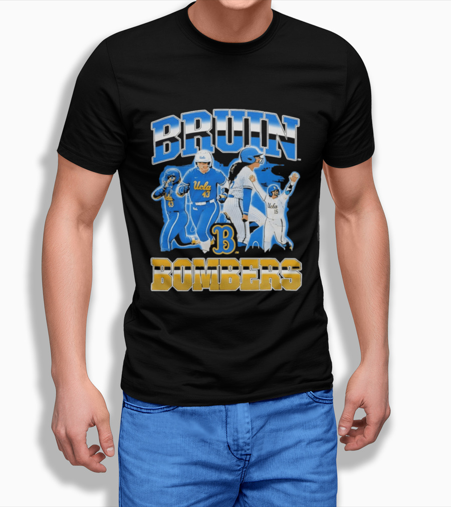 UCLA Bruin Bombers Softball Players Collage T-Shirt