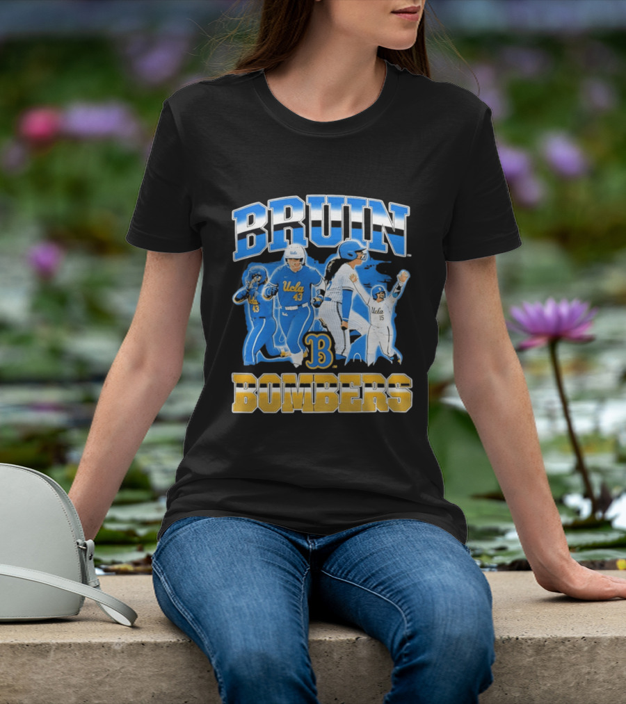 UCLA Bruin Bombers Softball Players Collage T-Shirt