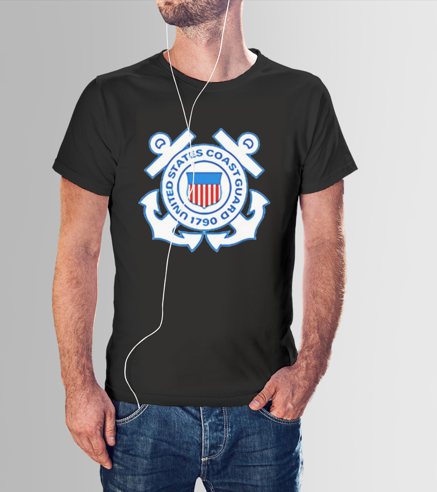 United States Coast Guard Emblem 1790 USCG Anchors Insignia T-Shirt