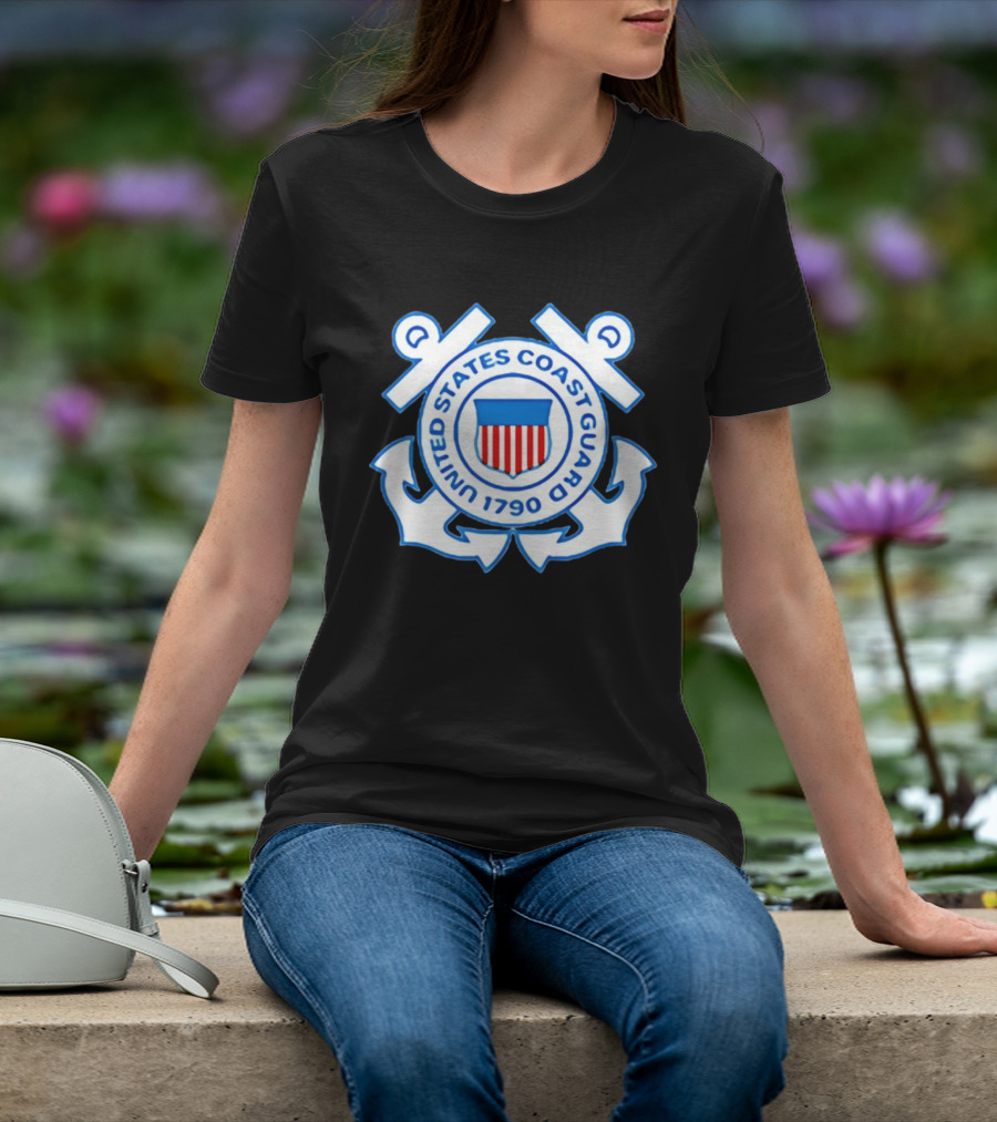 United States Coast Guard Emblem 1790 USCG Anchors Insignia T-Shirt